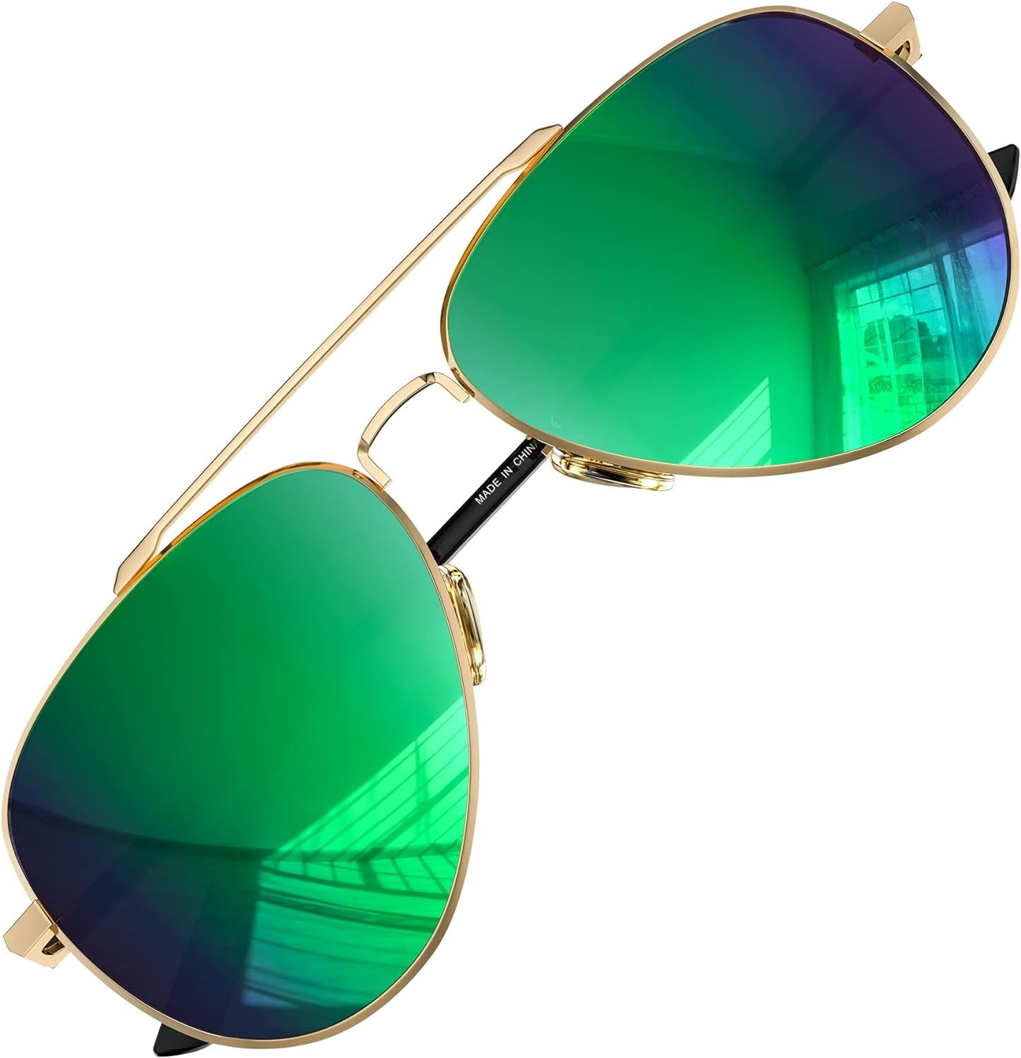 LUENX Aviator Sunglasses for Men Women Polarized - UV 400 Protection with case 60MM