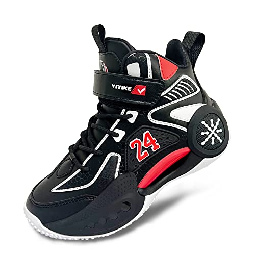 VITUOFLY Kids Basketball Shoes Boys Air Cushion Sneakers Girls Mid Top School Training Shoes Non-Slip Outdoor Sports Shoes Comfortable Boys Running Shoes Durable Little Kid/Big Kid