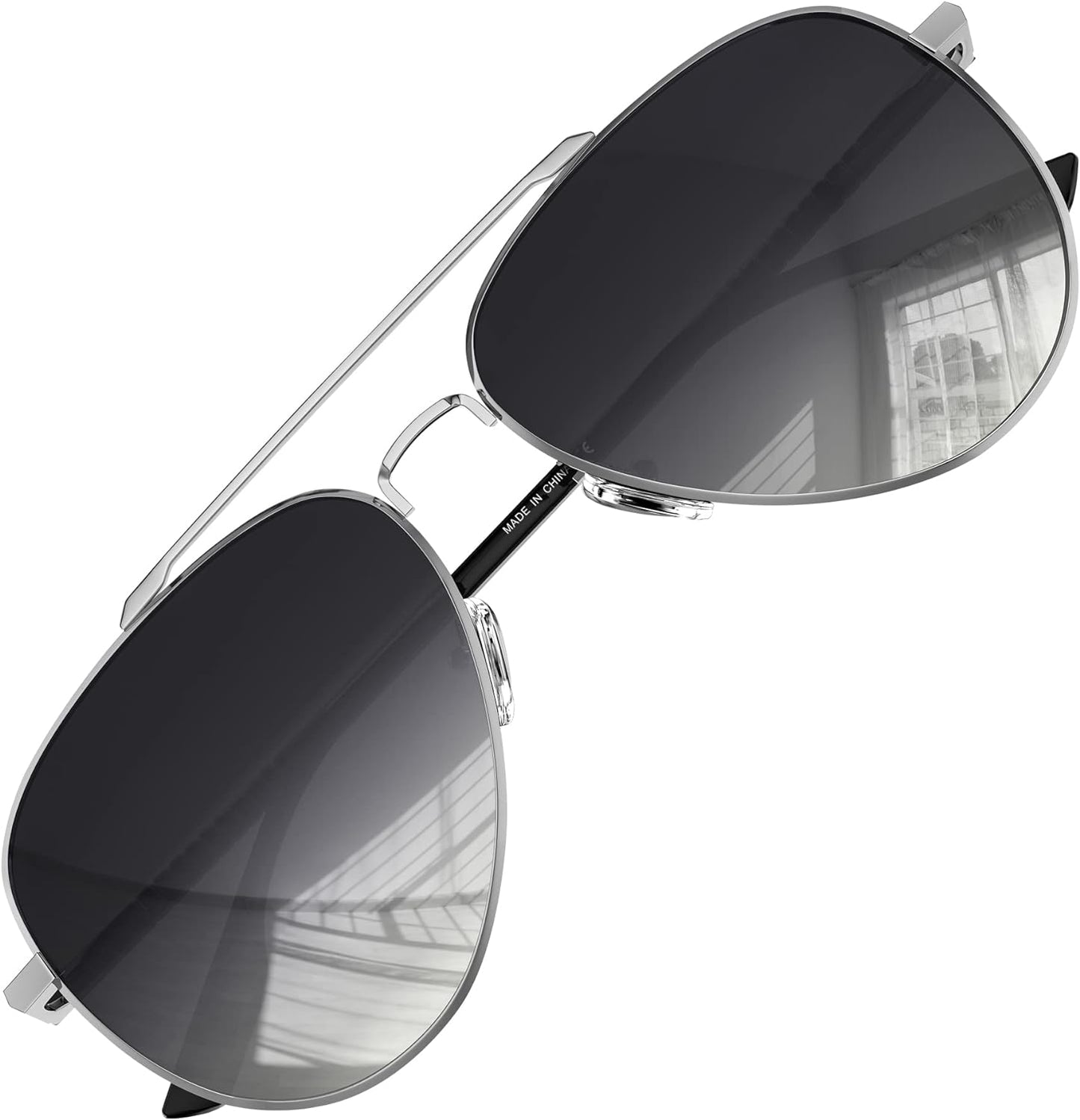 LUENX Aviator Sunglasses for Men Women Polarized - UV 400 Protection with case 60MM