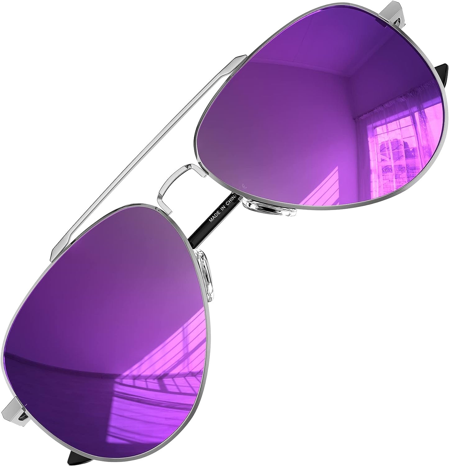 LUENX Aviator Sunglasses for Men Women Polarized - UV 400 Protection with case 60MM