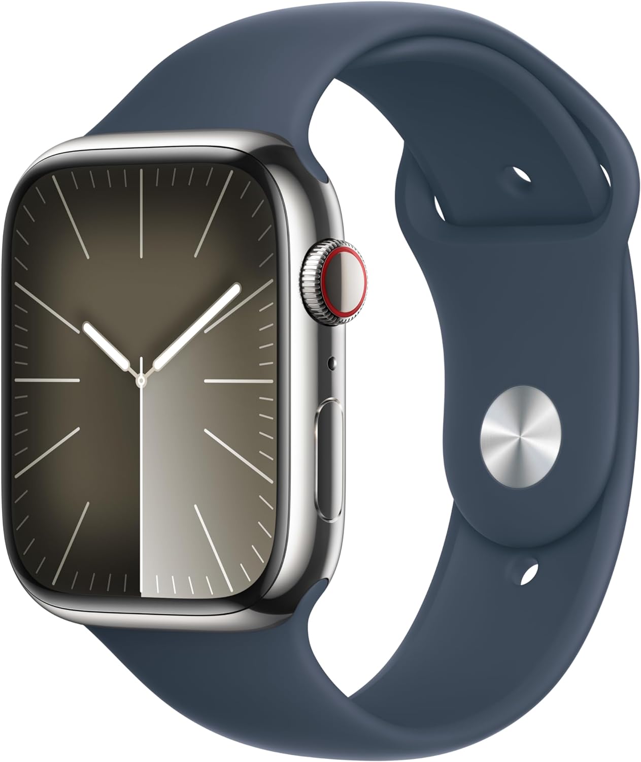 Apple Watch Series 9 [GPS + Cellular 41mm] Smartwatch with Gold Stainless Steel Case with Gold Sport Band S/M. Fitness Tracker, Blood Oxygen & ECG Apps, Always-On Retina Display