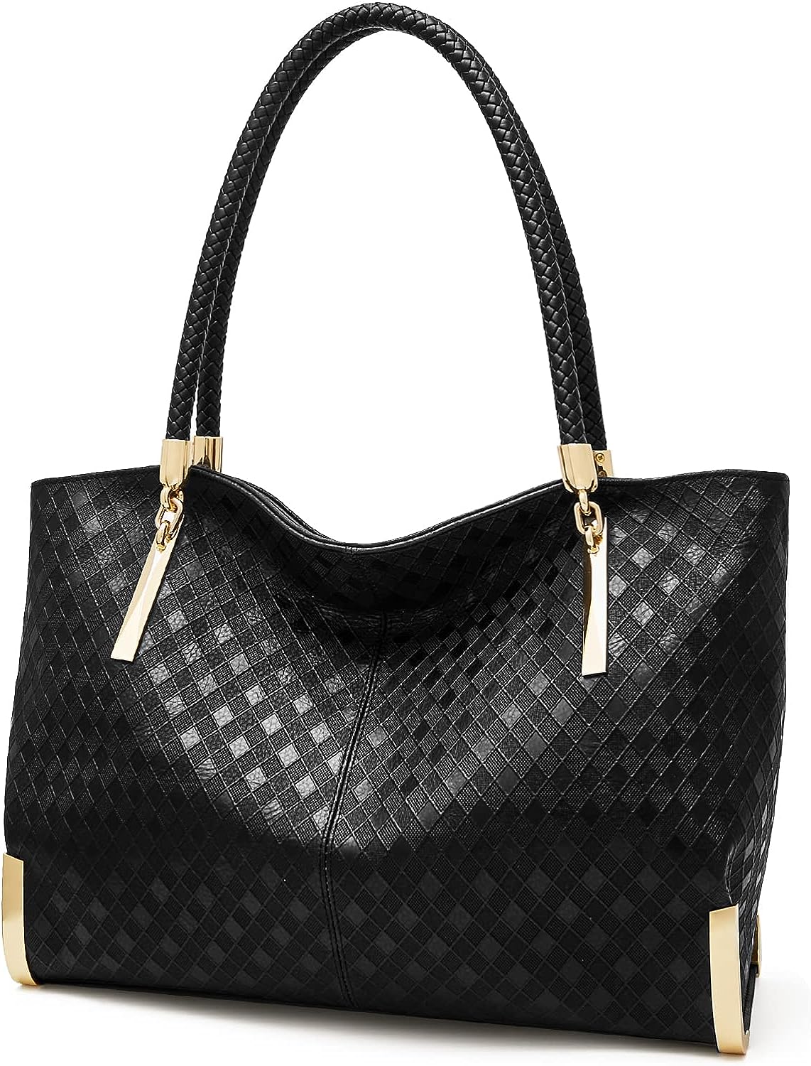 FOXLOVER Large Capacity Tote Handbags for Women, Genuine Leather Ladies Top-handle Bags Fashion Shoulder Bags Purses