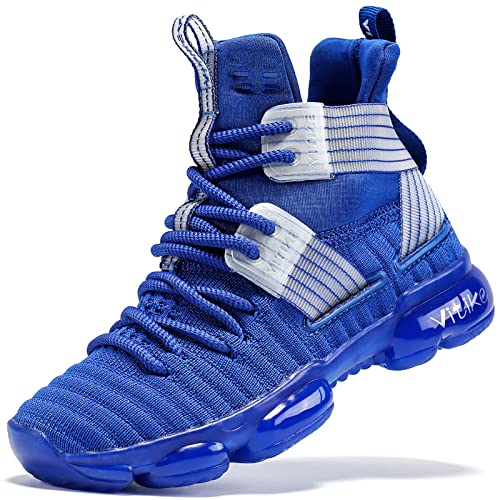 VITUOFLY Kids Basketball Shoes Boys Air Cushion Sneakers Girls Mid Top School Training Shoes Non-Slip Outdoor Sports Shoes Comfortable Boys Running Shoes Durable Little Kid/Big Kid