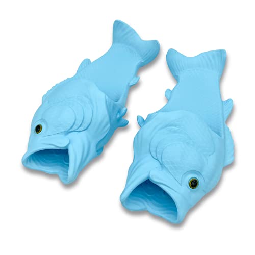 Coddies Fish Flip Flops | The Original Fish Slippers | Funny Gift, Unisex Sandals, Bass Slides, Pool, Beach & Shower Shoes | Men, Women & Kids