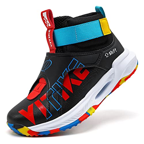 VITUOFLY Kids Basketball Shoes Boys Air Cushion Sneakers Girls Mid Top School Training Shoes Non-Slip Outdoor Sports Shoes Comfortable Boys Running Shoes Durable Little Kid/Big Kid
