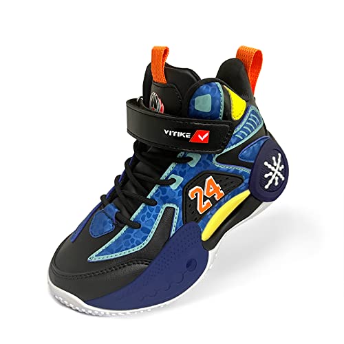 VITUOFLY Kids Basketball Shoes Boys Air Cushion Sneakers Girls Mid Top School Training Shoes Non-Slip Outdoor Sports Shoes Comfortable Boys Running Shoes Durable Little Kid/Big Kid
