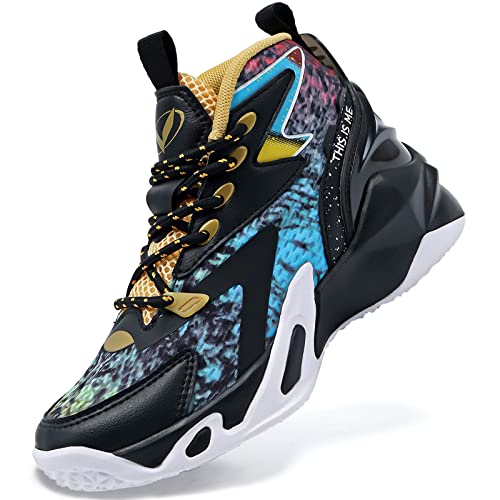 VITUOFLY Kids Basketball Shoes Boys Air Cushion Sneakers Girls Mid Top School Training Shoes Non-Slip Outdoor Sports Shoes Comfortable Boys Running Shoes Durable Little Kid/Big Kid