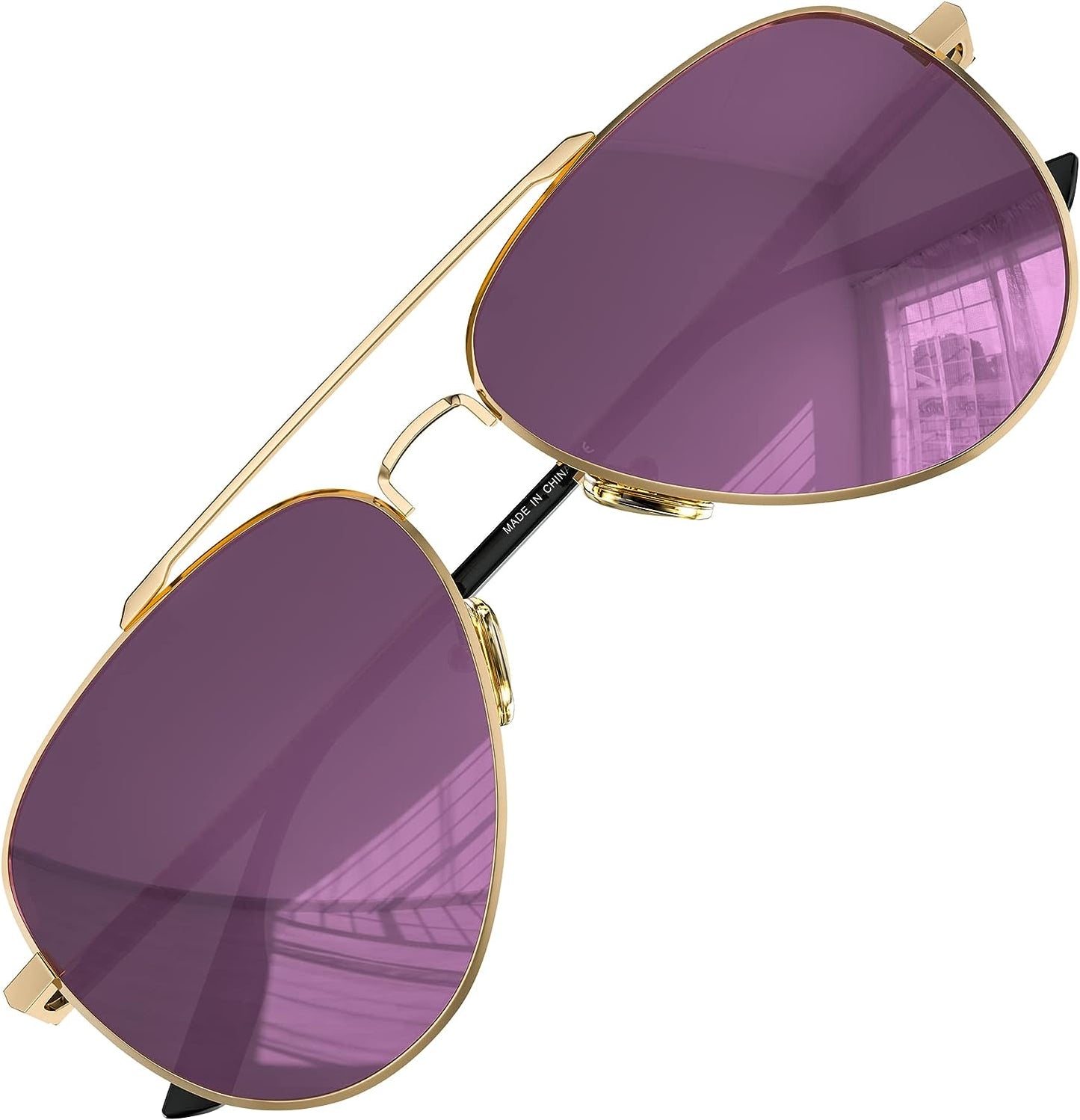 LUENX Aviator Sunglasses for Men Women Polarized - UV 400 Protection with case 60MM