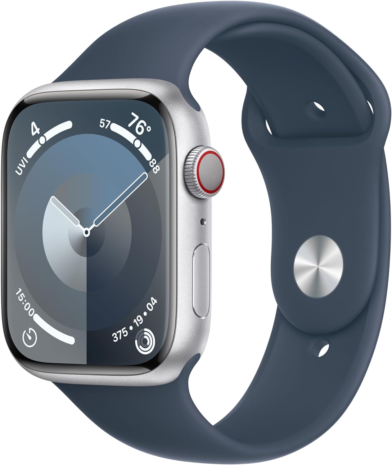 Apple Watch Series 9 [GPS + Cellular 41mm] Smartwatch with Gold Stainless Steel Case with Gold Sport Band S/M. Fitness Tracker, Blood Oxygen & ECG Apps, Always-On Retina Display