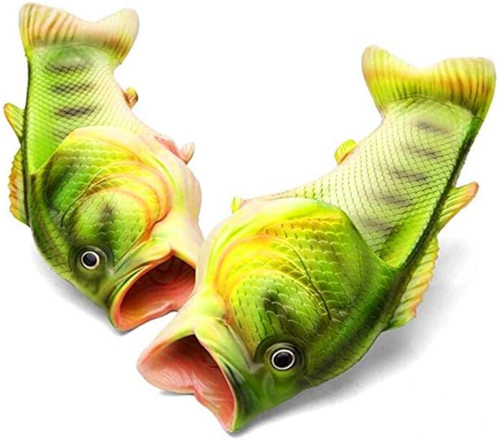 Unisex Fish Slippers, bass Sandals, Animal Slippers Animal Fish Slippers,