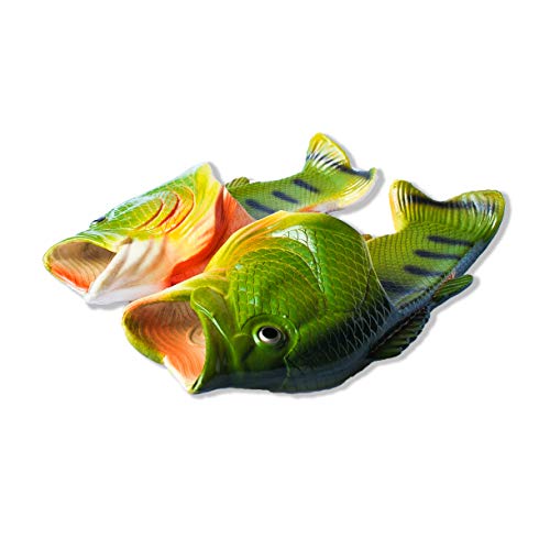 Coddies Fish Flip Flops | The Original Fish Slippers | Funny Gift, Unisex Sandals, Bass Slides, Pool, Beach & Shower Shoes | Men, Women & Kids