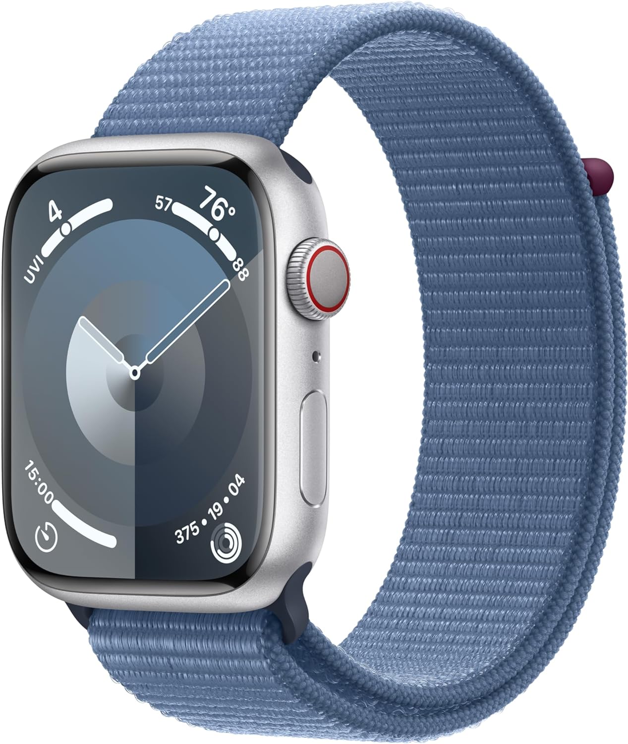 Apple Watch Series 9 [GPS + Cellular 41mm] Smartwatch with Gold Stainless Steel Case with Gold Sport Band S/M. Fitness Tracker, Blood Oxygen & ECG Apps, Always-On Retina Display