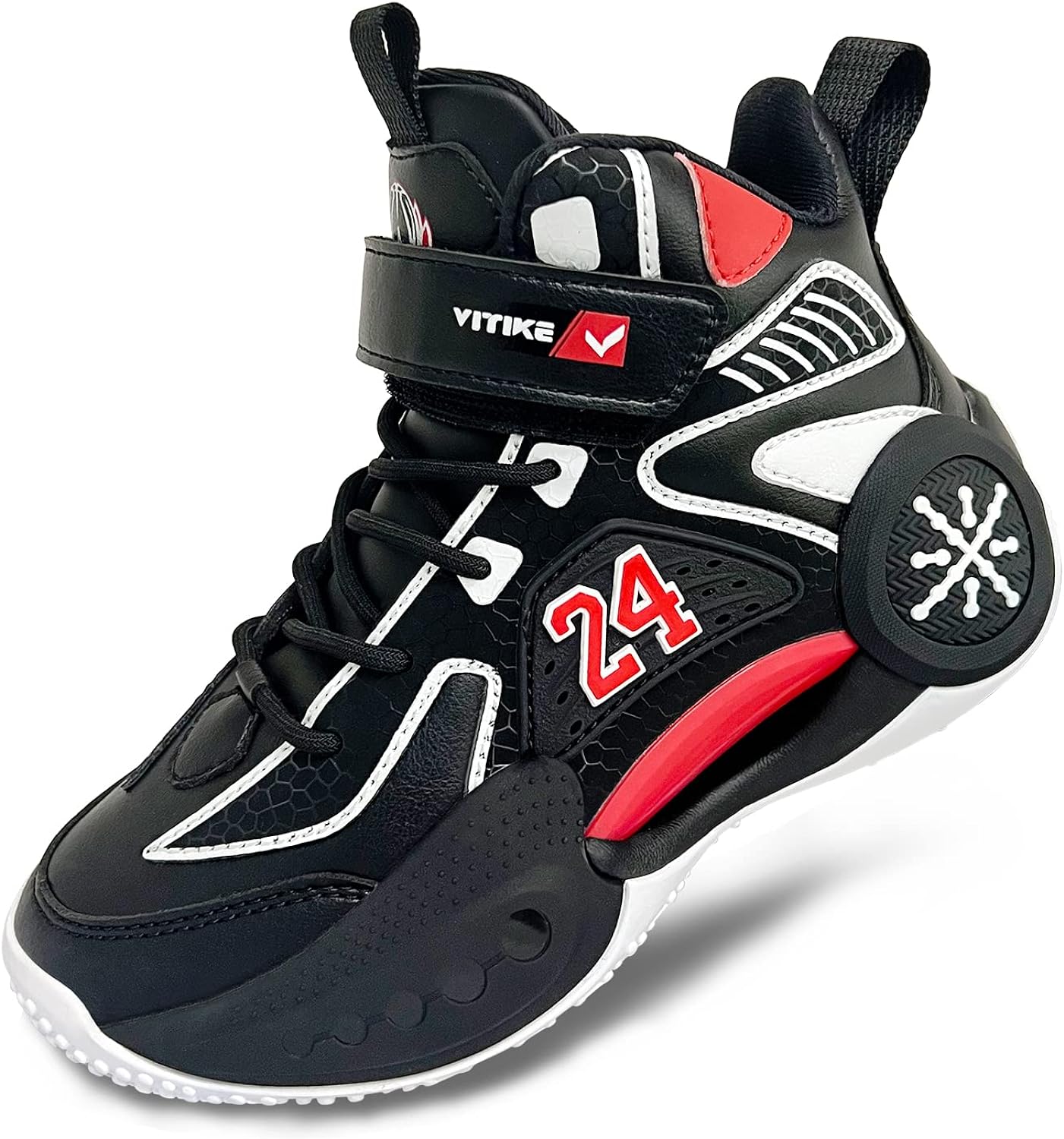 VITUOFLY Kids Basketball Shoes Boys Air Cushion Sneakers Girls Mid Top School Training Shoes Non-Slip Outdoor Sports Shoes Comfortable Boys Running Shoes Durable Little Kid/Big Kid
