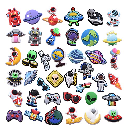 JAEZZIY Shoes Charm Suitable for Teenager Kids Boys Girls Sandals Cute Decoration Cool Car Money Space