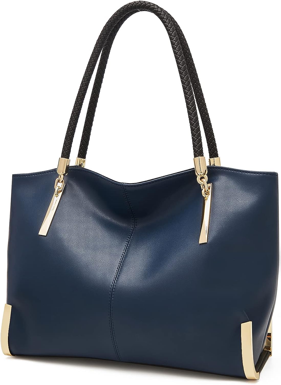 FOXLOVER Large Capacity Tote Handbags for Women, Genuine Leather Ladies Top-handle Bags Fashion Shoulder Bags Purses