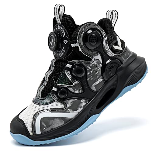 VITUOFLY Kids Basketball Shoes Boys Air Cushion Sneakers Girls Mid Top School Training Shoes Non-Slip Outdoor Sports Shoes Comfortable Boys Running Shoes Durable Little Kid/Big Kid
