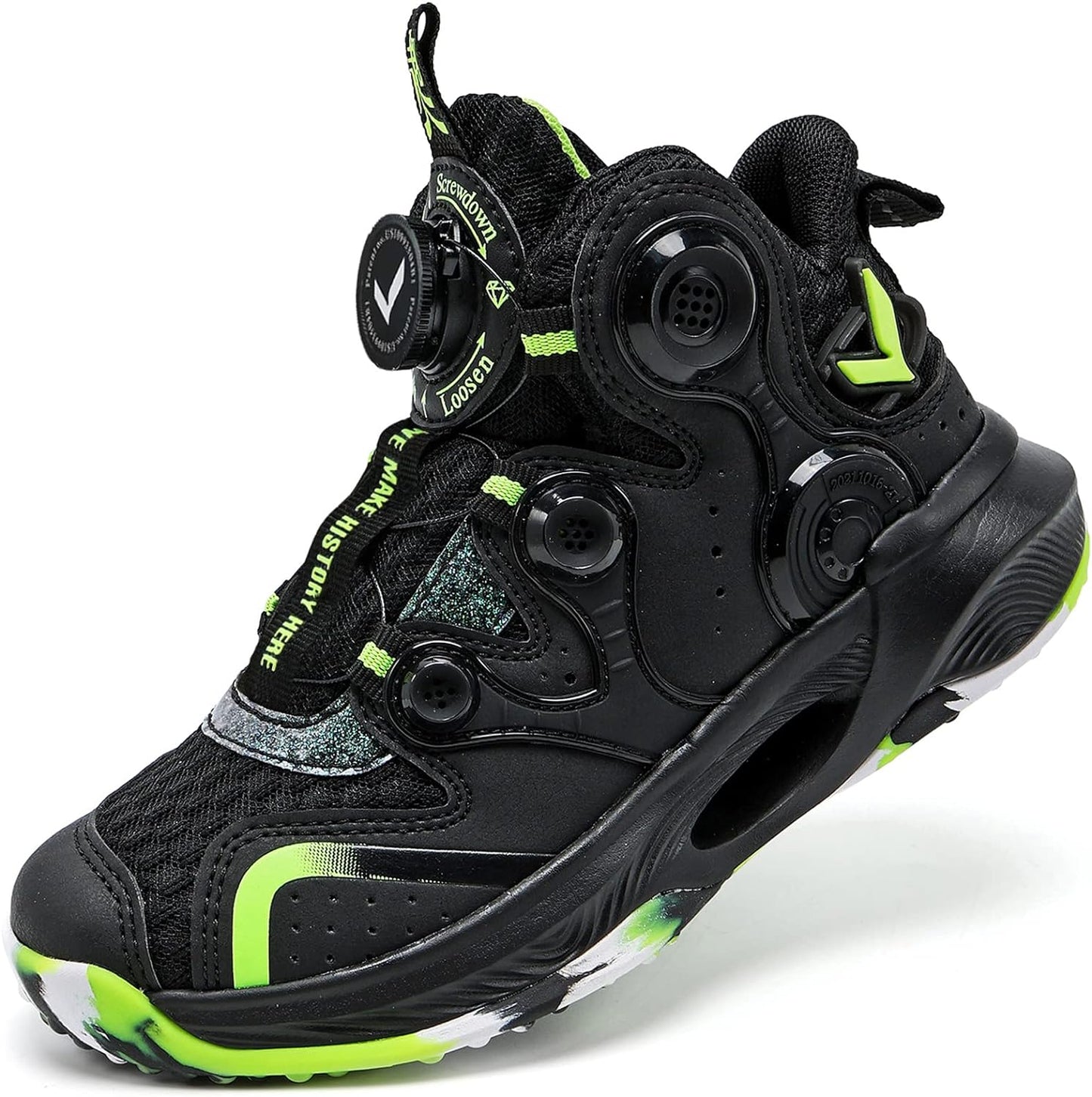 VITUOFLY Kids Basketball Shoes Boys Air Cushion Sneakers Girls Mid Top School Training Shoes Non-Slip Outdoor Sports Shoes Comfortable Boys Running Shoes Durable Little Kid/Big Kid
