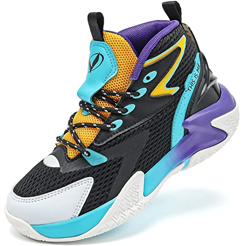VITUOFLY Kids Basketball Shoes Boys Air Cushion Sneakers Girls Mid Top School Training Shoes Non-Slip Outdoor Sports Shoes Comfortable Boys Running Shoes Durable Little Kid/Big Kid