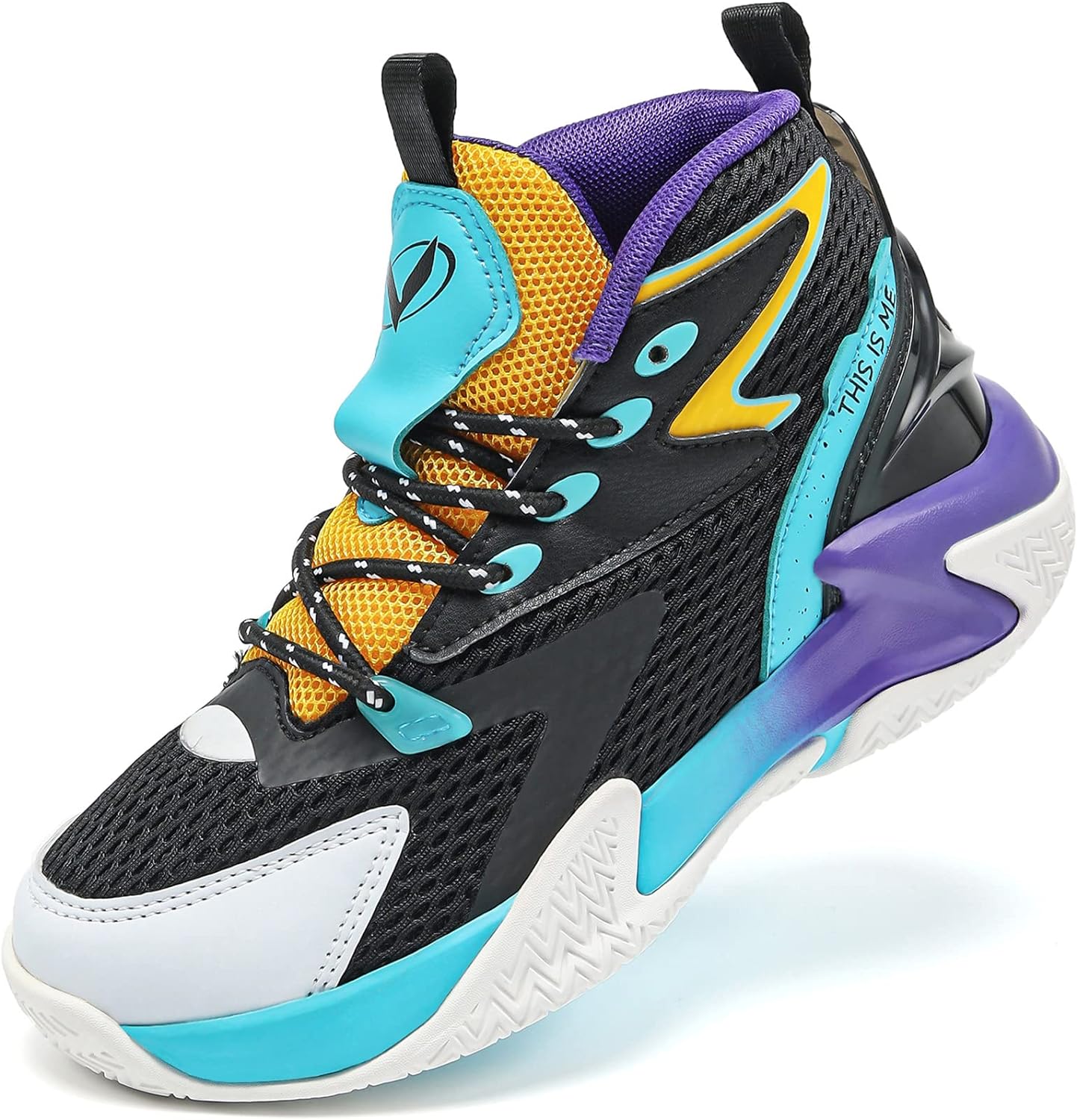 VITUOFLY Kids Basketball Shoes Boys Air Cushion Sneakers Girls Mid Top School Training Shoes Non-Slip Outdoor Sports Shoes Comfortable Boys Running Shoes Durable Little Kid/Big Kid