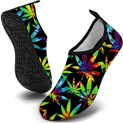 WEED WATER SHOES Water Shoes for Mens Womens Quick-Dry Aqua Socks Swim Beach Shoes for Outdoor Surfing Yoga