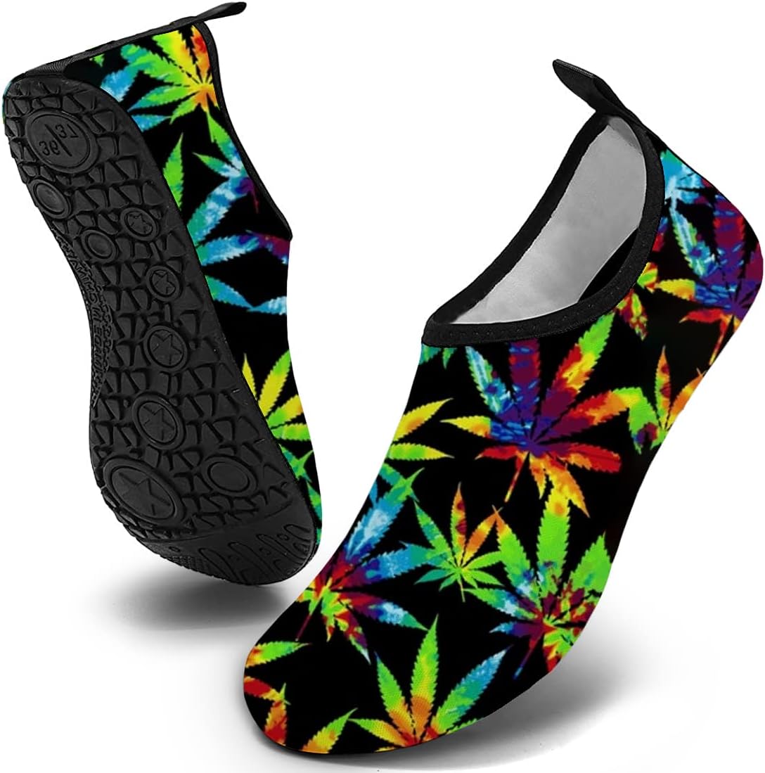 WEED WATER SHOES Water Shoes for Mens Womens Quick-Dry Aqua Socks Swim Beach Shoes for Outdoor Surfing Yoga