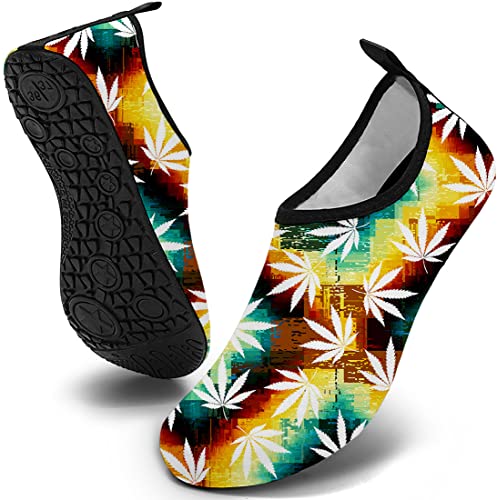 WEED WATER SHOES Water Shoes for Mens Womens Quick-Dry Aqua Socks Swim Beach Shoes for Outdoor Surfing Yoga