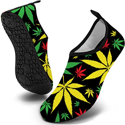 WEED WATER SHOES Water Shoes for Mens Womens Quick-Dry Aqua Socks Swim Beach Shoes for Outdoor Surfing Yoga