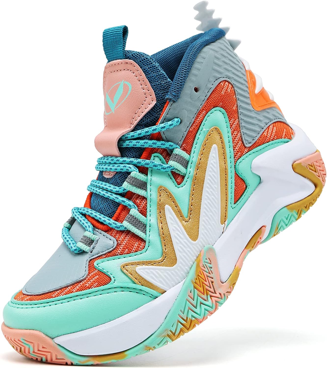 VITUOFLY Kids Basketball Shoes Boys Air Cushion Sneakers Girls Mid Top School Training Shoes Non-Slip Outdoor Sports Shoes Comfortable Boys Running Shoes Durable Little Kid/Big Kid