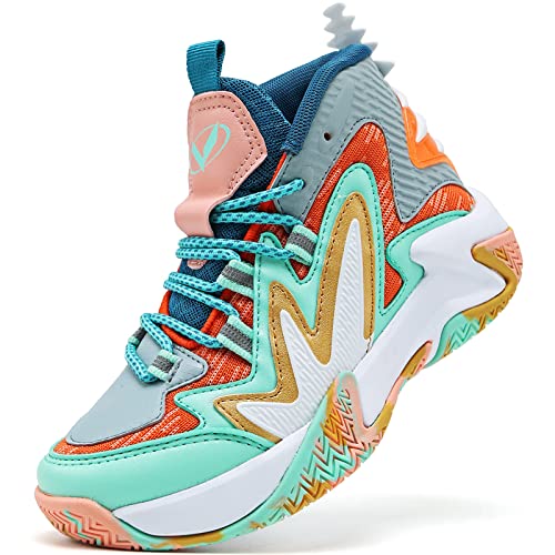 VITUOFLY Kids Basketball Shoes Boys Air Cushion Sneakers Girls Mid Top School Training Shoes Non-Slip Outdoor Sports Shoes Comfortable Boys Running Shoes Durable Little Kid/Big Kid