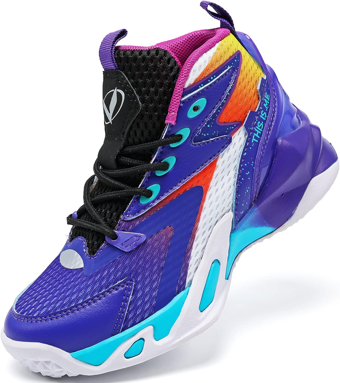 VITUOFLY Kids Basketball Shoes Boys Air Cushion Sneakers Girls Mid Top School Training Shoes Non-Slip Outdoor Sports Shoes Comfortable Boys Running Shoes Durable Little Kid/Big Kid