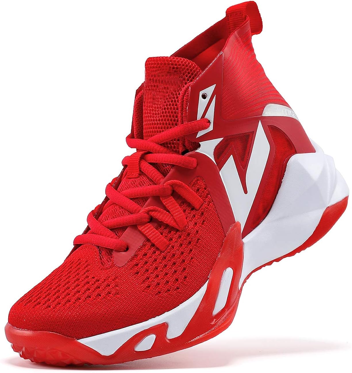 VITUOFLY Kids Basketball Shoes Boys Air Cushion Sneakers Girls Mid Top School Training Shoes Non-Slip Outdoor Sports Shoes Comfortable Boys Running Shoes Durable Little Kid/Big Kid
