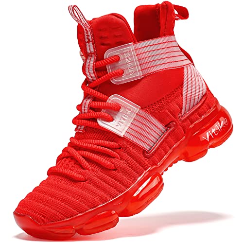 VITUOFLY Kids Basketball Shoes Boys Air Cushion Sneakers Girls Mid Top School Training Shoes Non-Slip Outdoor Sports Shoes Comfortable Boys Running Shoes Durable Little Kid/Big Kid