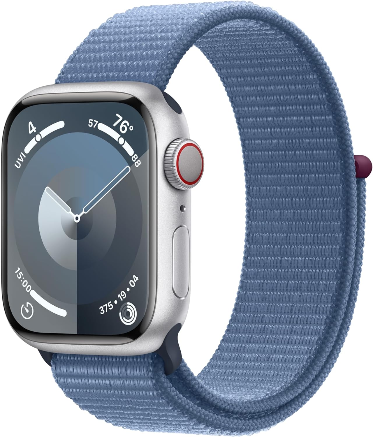Apple Watch Series 9 [GPS + Cellular 41mm] Smartwatch with Gold Stainless Steel Case with Gold Sport Band S/M. Fitness Tracker, Blood Oxygen & ECG Apps, Always-On Retina Display