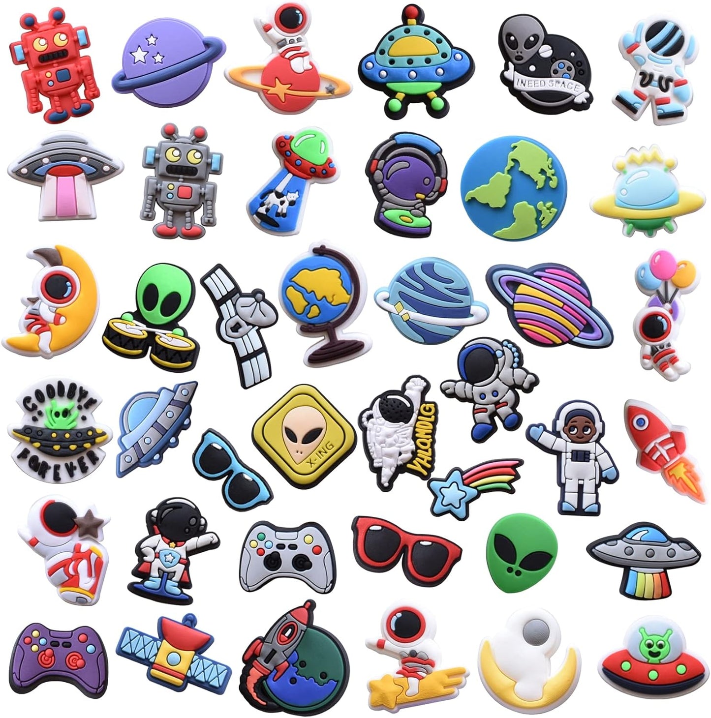JAEZZIY Shoes Charm Suitable for Teenager Kids Boys Girls Sandals Cute Decoration Cool Car Money Space