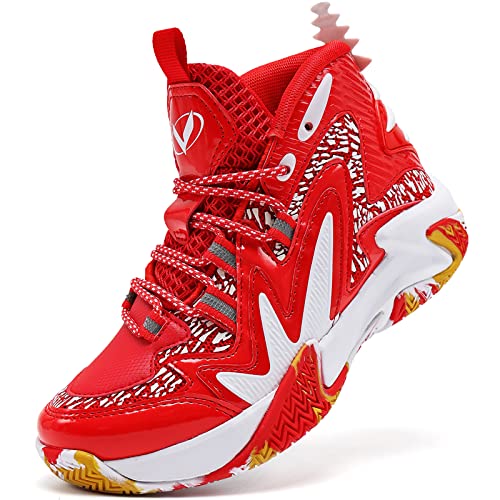 VITUOFLY Kids Basketball Shoes Boys Air Cushion Sneakers Girls Mid Top School Training Shoes Non-Slip Outdoor Sports Shoes Comfortable Boys Running Shoes Durable Little Kid/Big Kid
