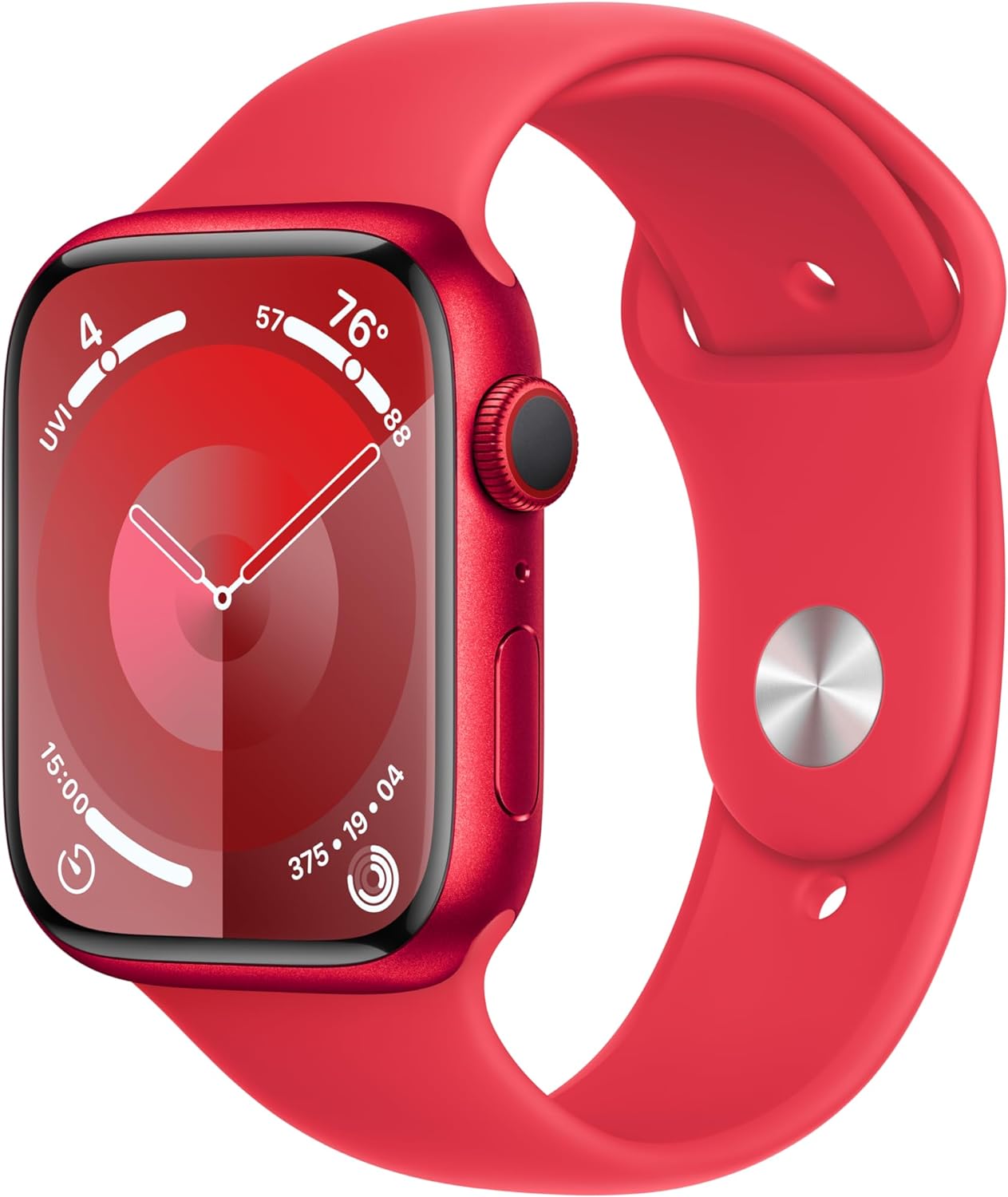Apple Watch Series 9 [GPS + Cellular 41mm] Smartwatch with Gold Stainless Steel Case with Gold Sport Band S/M. Fitness Tracker, Blood Oxygen & ECG Apps, Always-On Retina Display